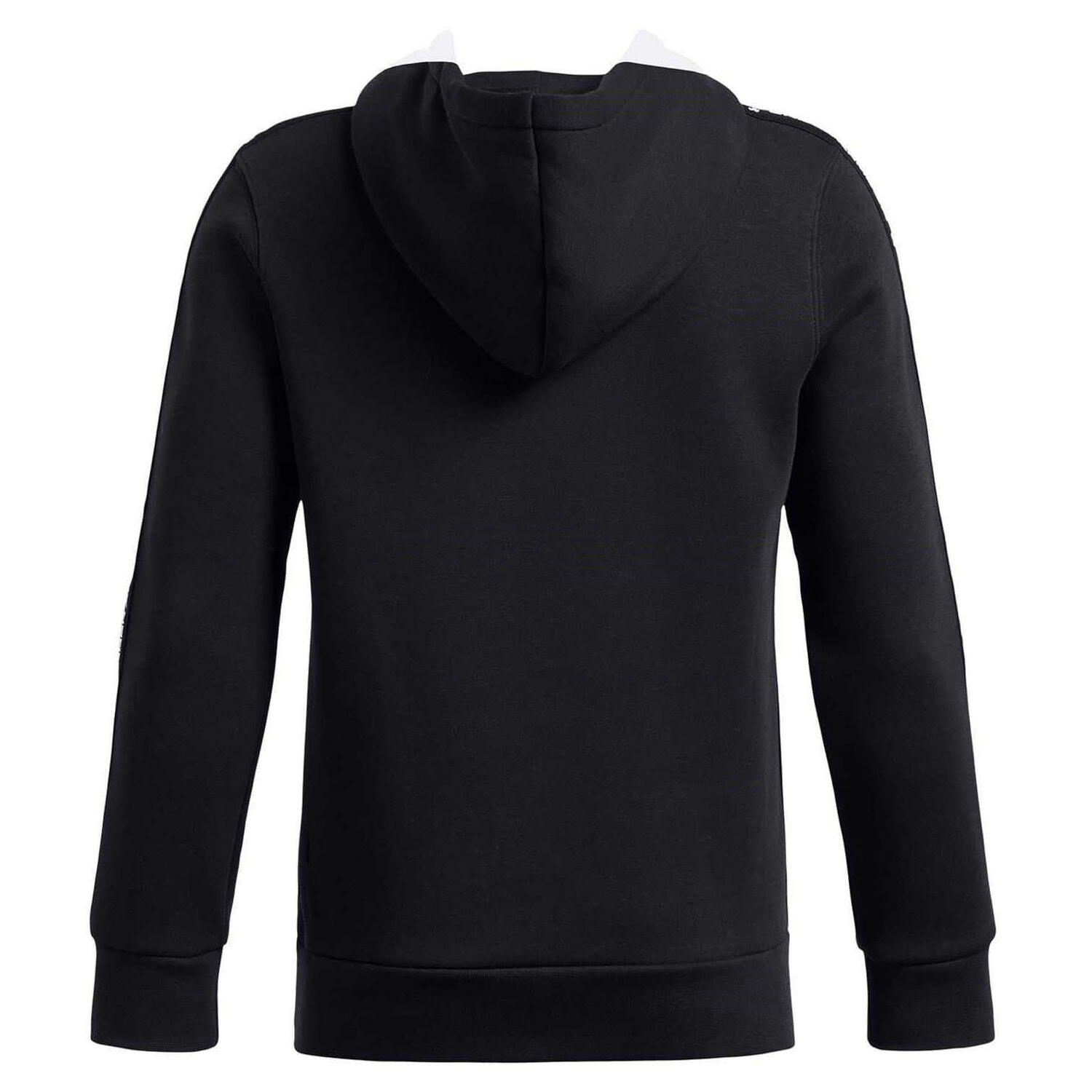 Felpa Con Cappuccio Regolare Ragazzi Under Armour Nero 2/2