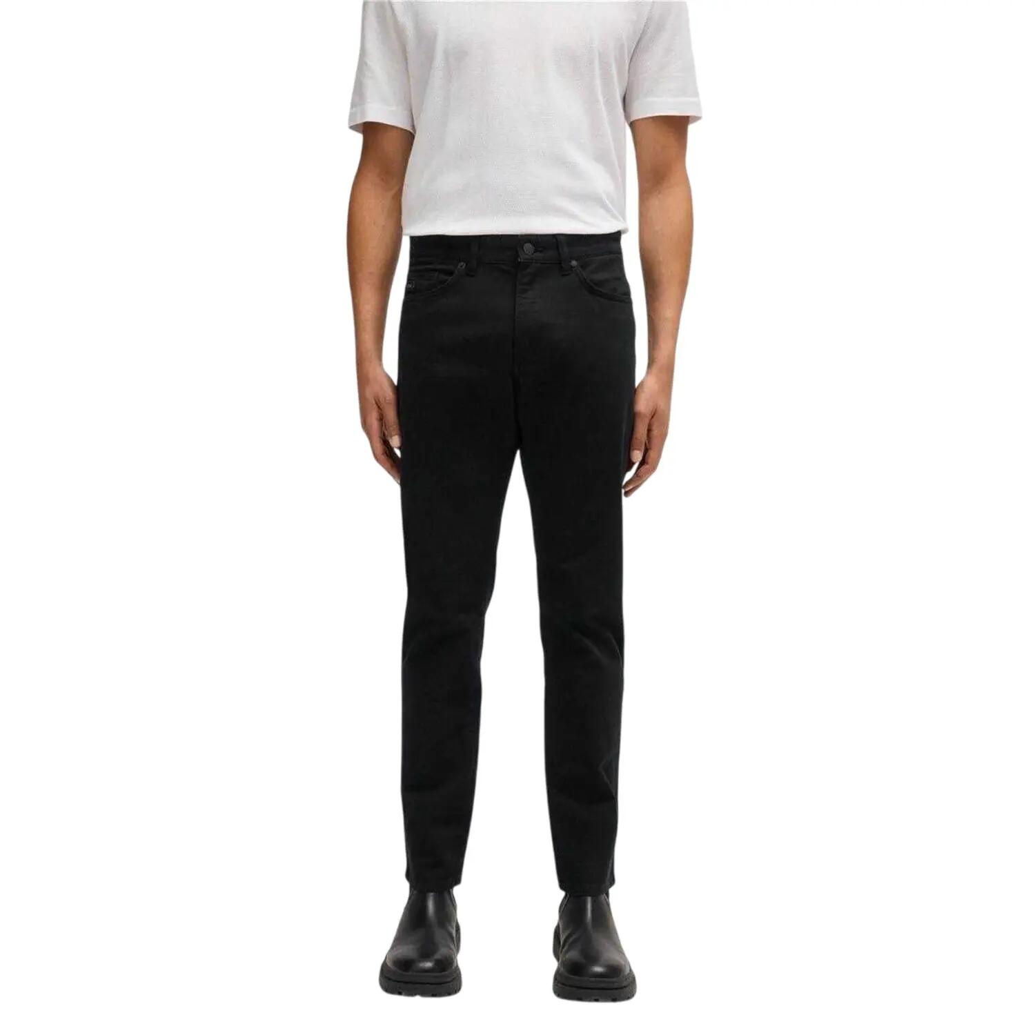 HDelaware5 Pantalone Aderente Uomo Boss H-Delaware5 Nero 3/3