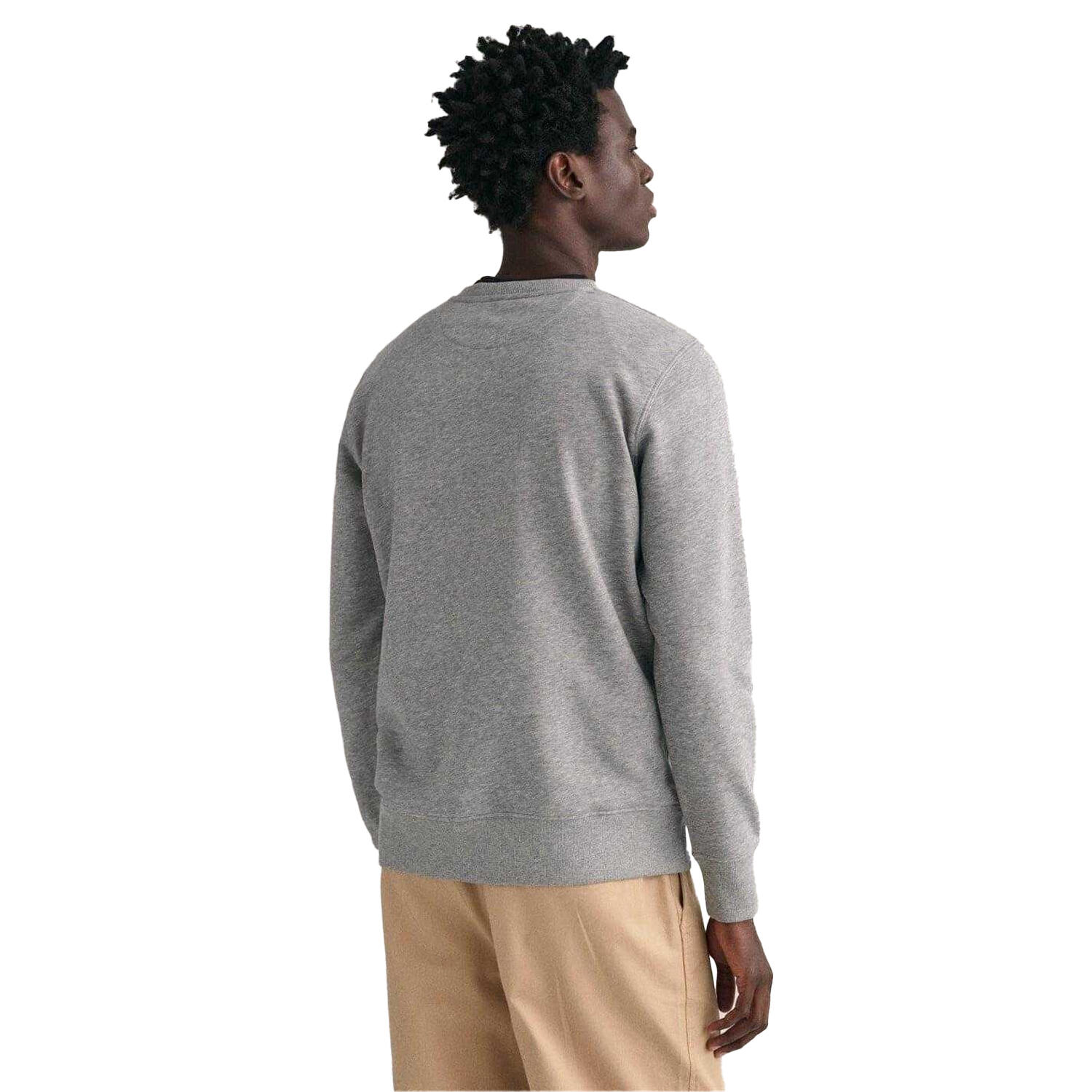 Felpa Girocollo Uomo Gant Grigio 3/5
