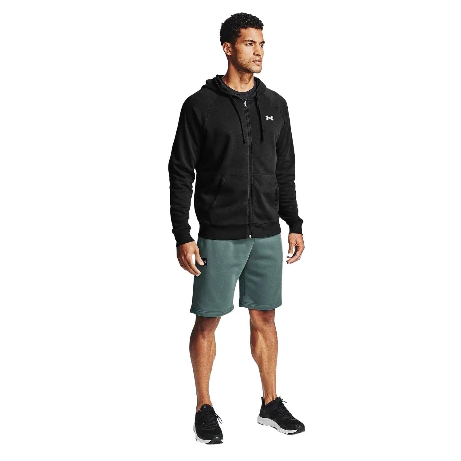 Felpa Con Cappuccio E Zip Intera Pile Uomo Under Armour Rival Nero 4/4