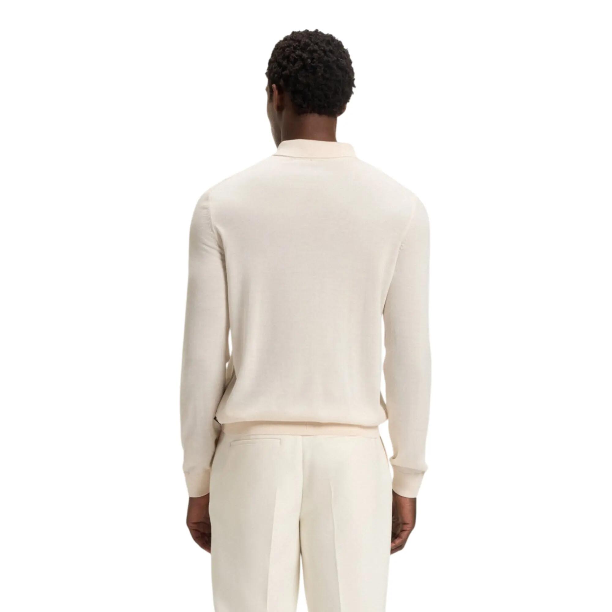 Polo Manches Longues LANCIOMNE Homme (Blanc) 3/4