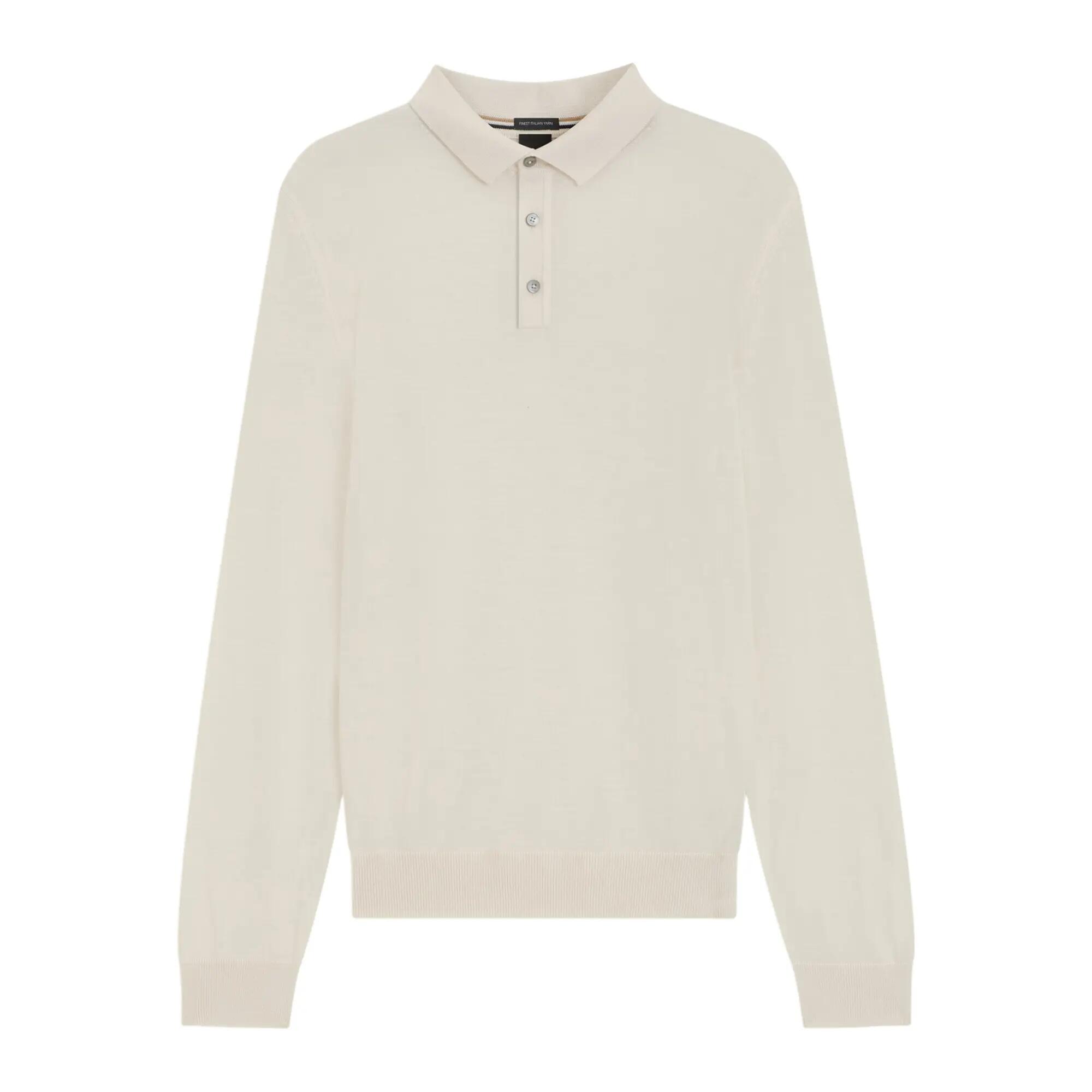 Polo Manches Longues LANCIOMNE Homme (Blanc) 2/4
