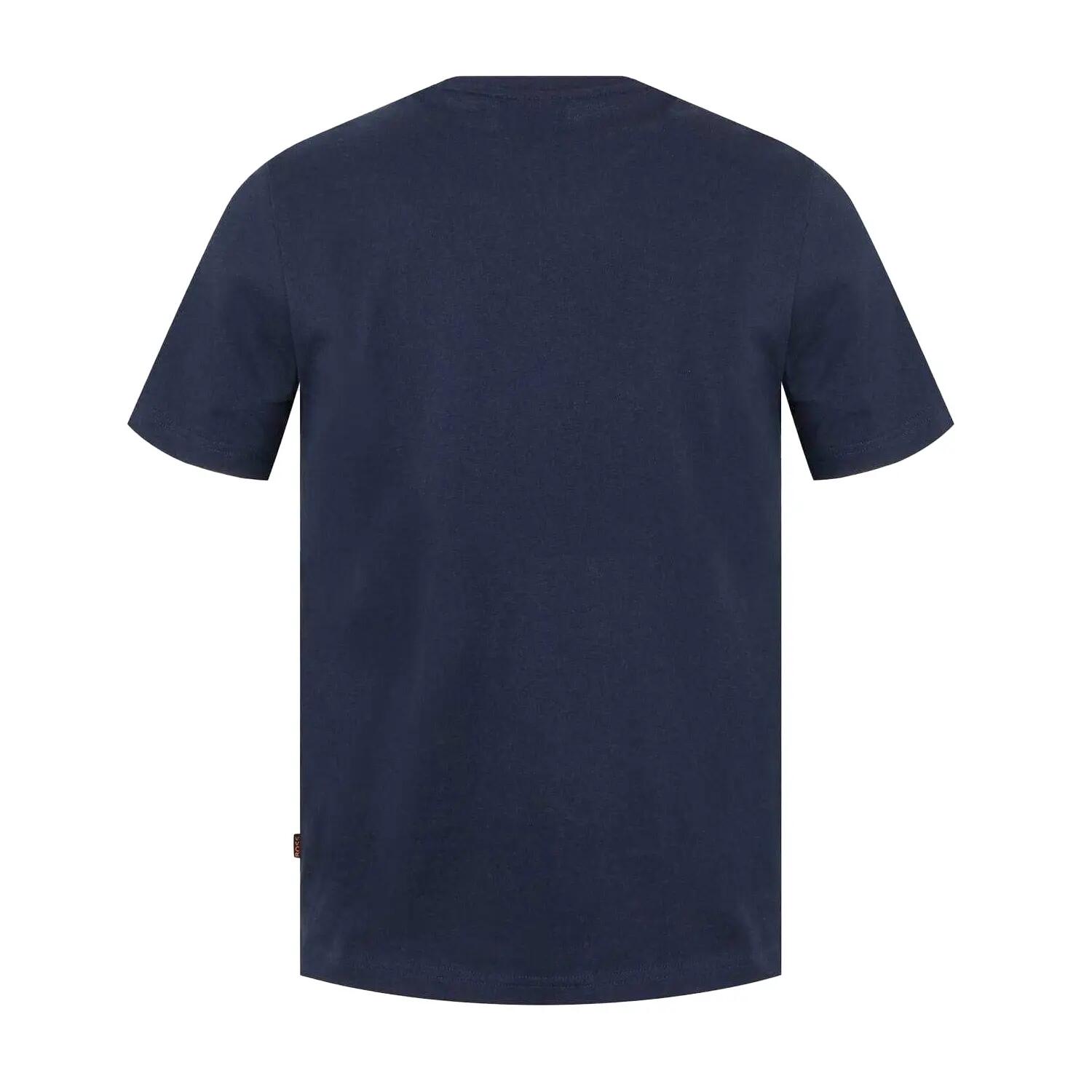 Mens Stitched Cotton Logo TShirt (Navy) 2/2