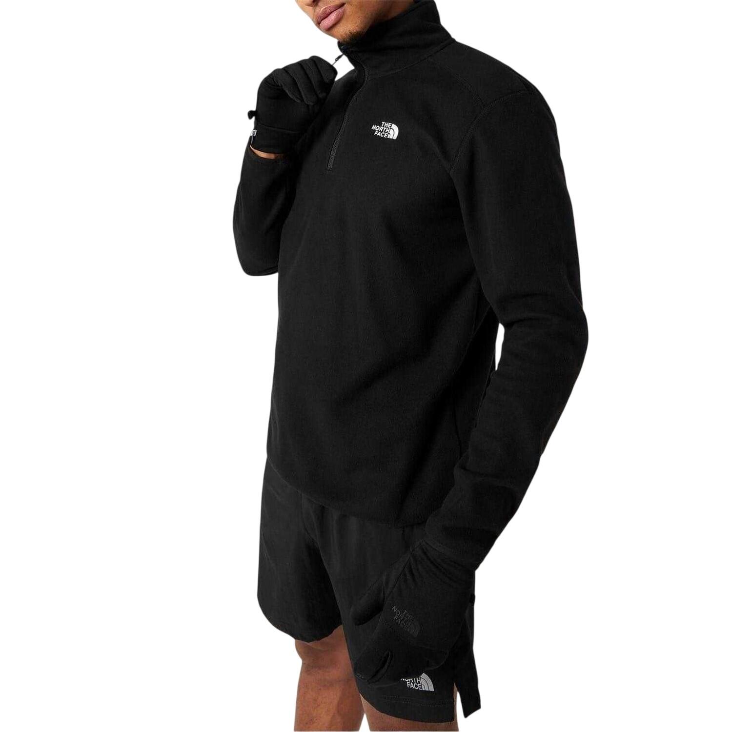 "Glacier" Sweatshirt für , mit kurzem Reißverschluss, Fleece Herren Schwarz 4/4