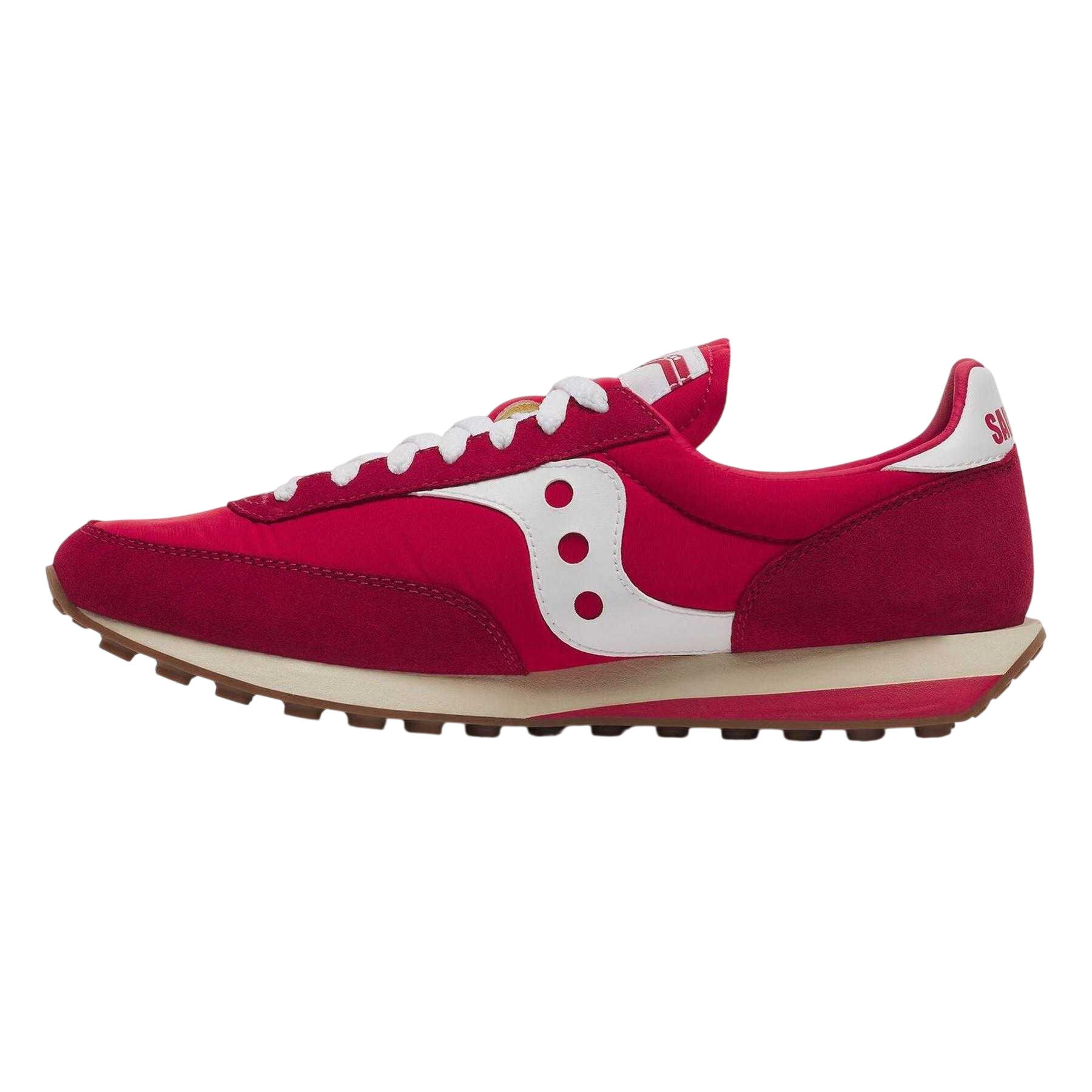 Sneaker für Damen Unisex, Wildleder Herren Rot 3/4