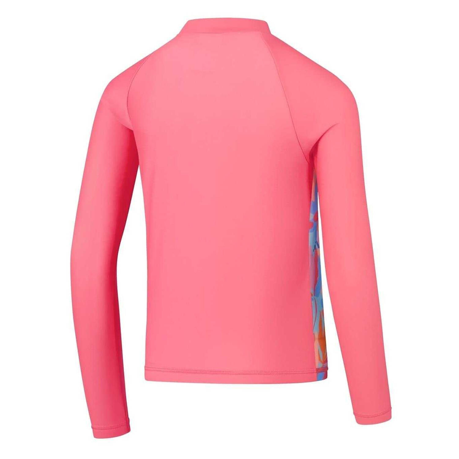 TShirt für Mädchen, Regulär, Raglan langärmelig Kinder Pink/Blau 2/2