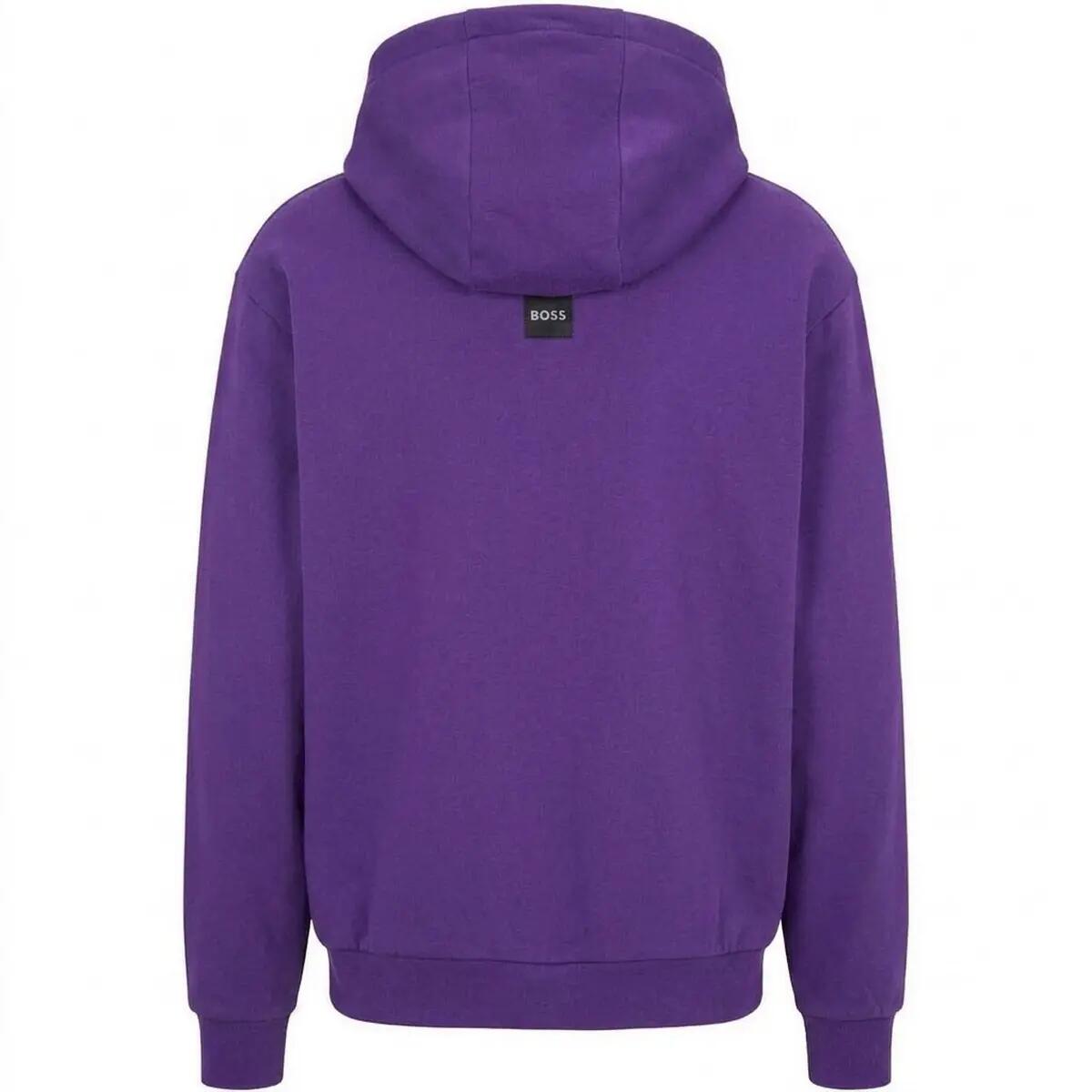 Mens Silhouette Pullover Hoodie (Dark Purple) 2/2