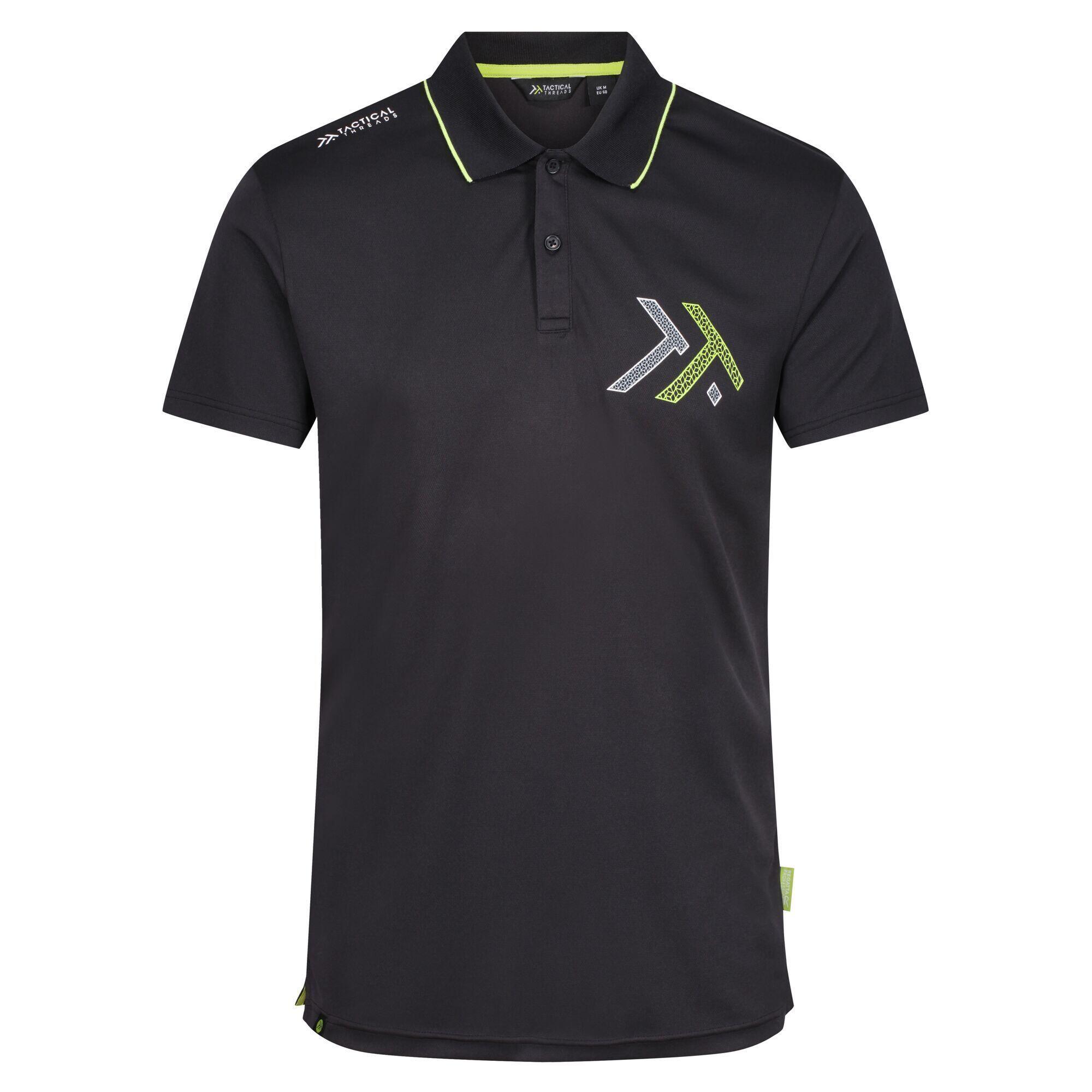 Mens Tactical Threads Polo Shirt Pack of 2 Black Iron