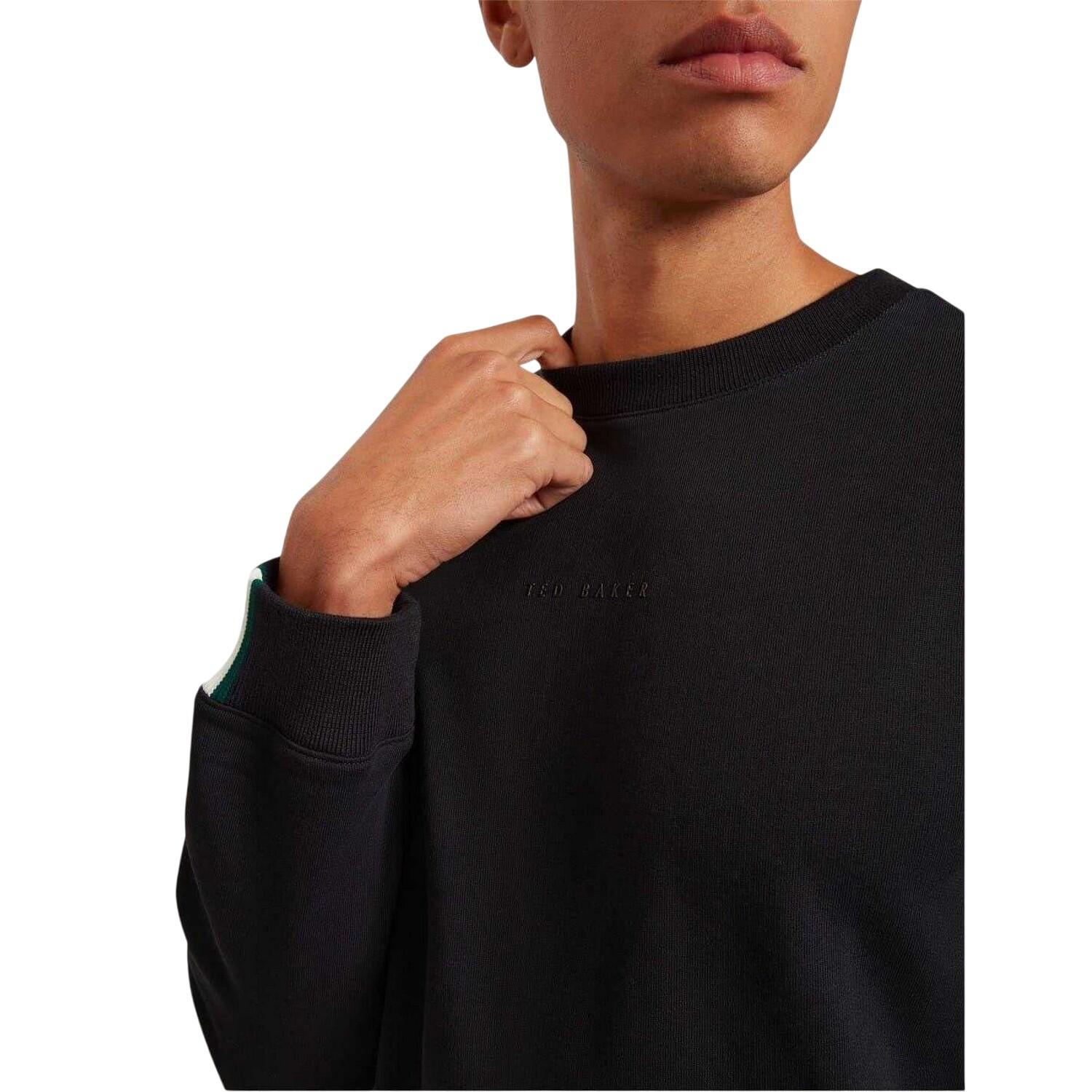 Sweatshirt für , Rundhalsausschnitt Herren Schwarz 4/4
