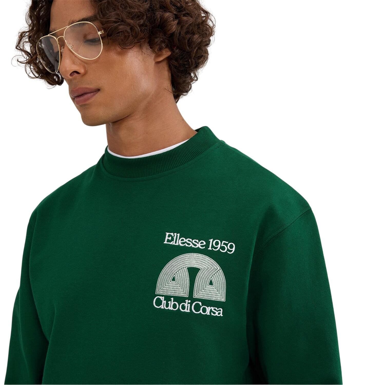 "Club Di Corsa" Sweatshirt für Damen Unisex Herren Dunkelgrün 3/4