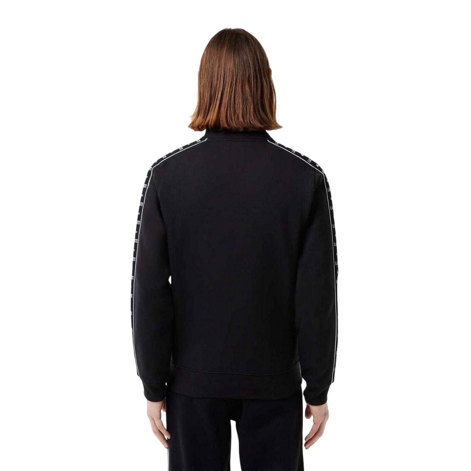 Mens Stripe Full Zip Sweatshirt (Black) 2/4