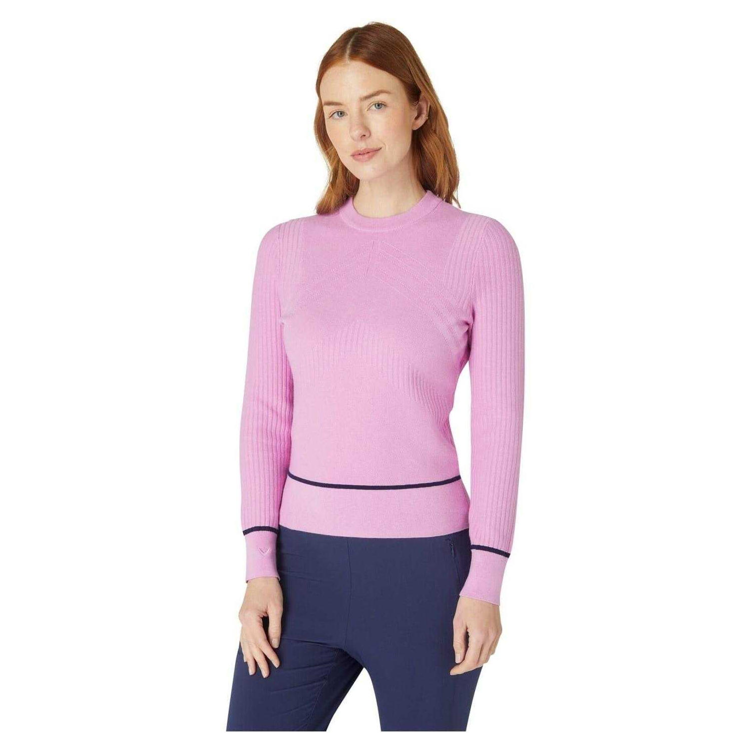 Sweat Motif/style Chevron Femme (Rose Pâle) 3/4