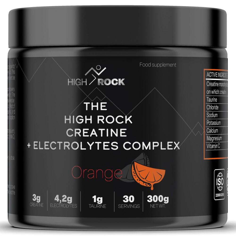 High Rock Creatine + Electrolytes Complex 30 Servings orange