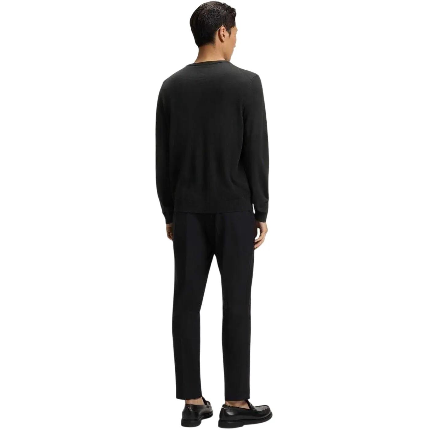 Mens Knitted Regular Formal Pullover (Black) 2/2