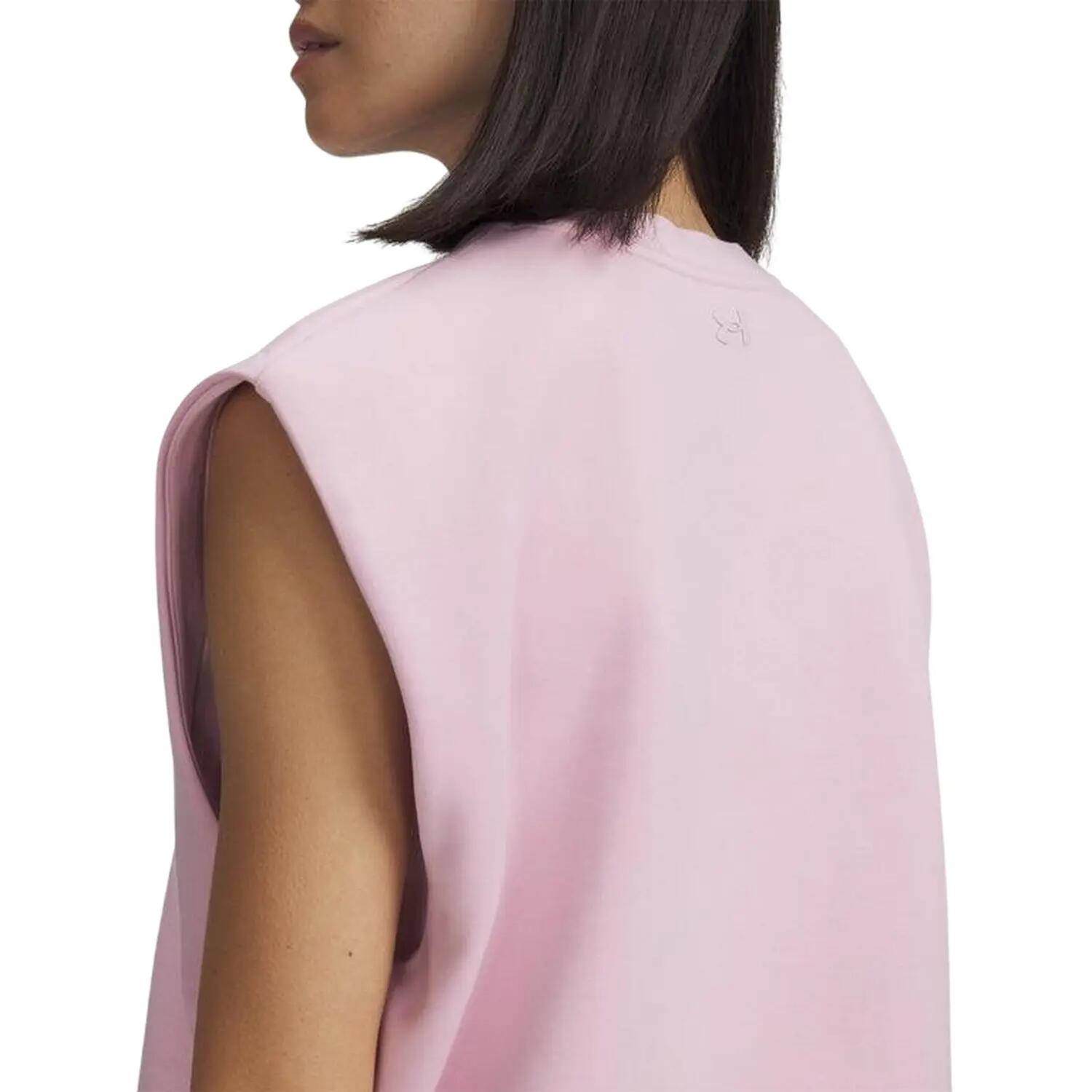 Womens/Ladies Unstoppable Fleece Sleeveless Pullover (Pink) 3/3