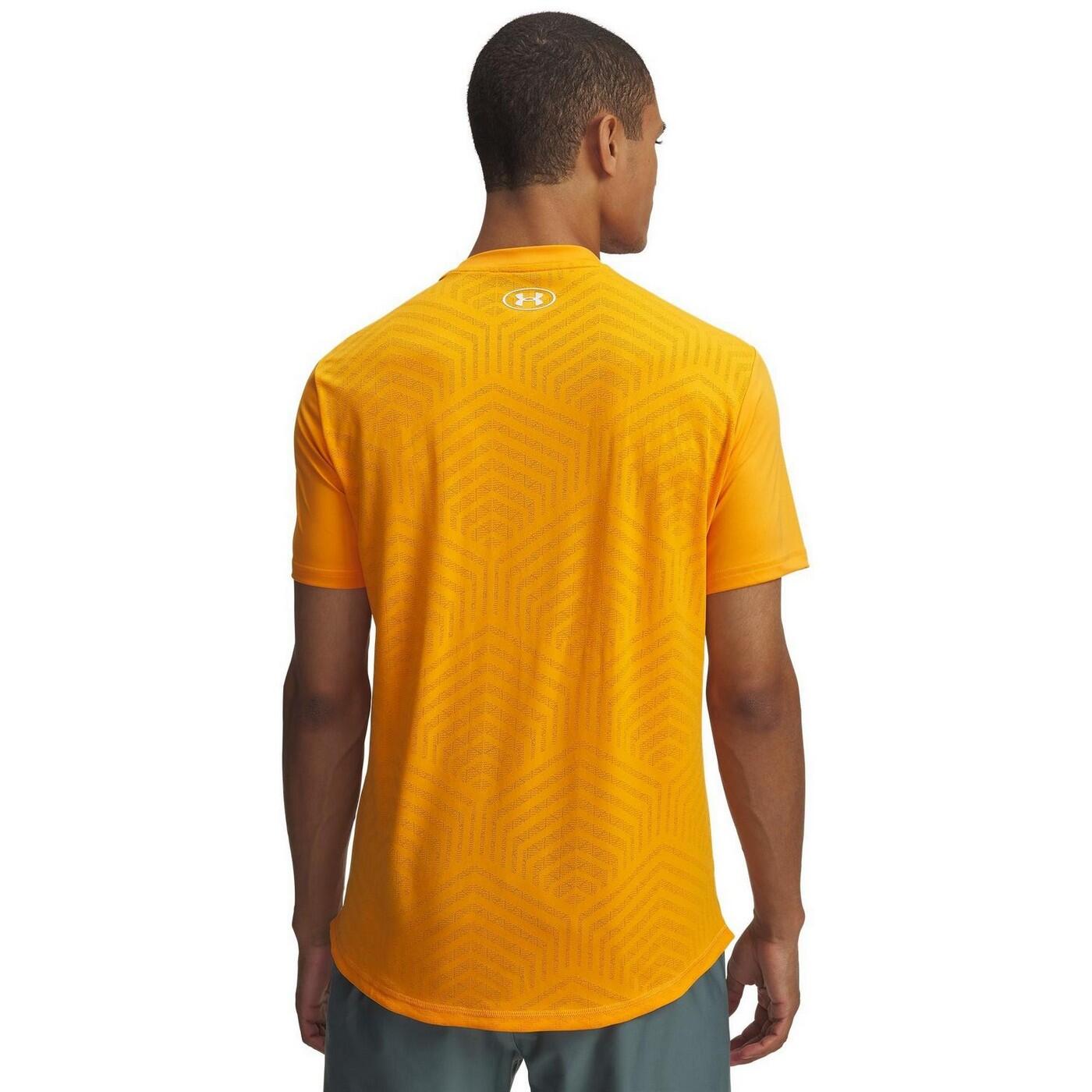 Maglietta Girocollo Uomo Under Armour Challenger Pro Arancio Grigio 2/3