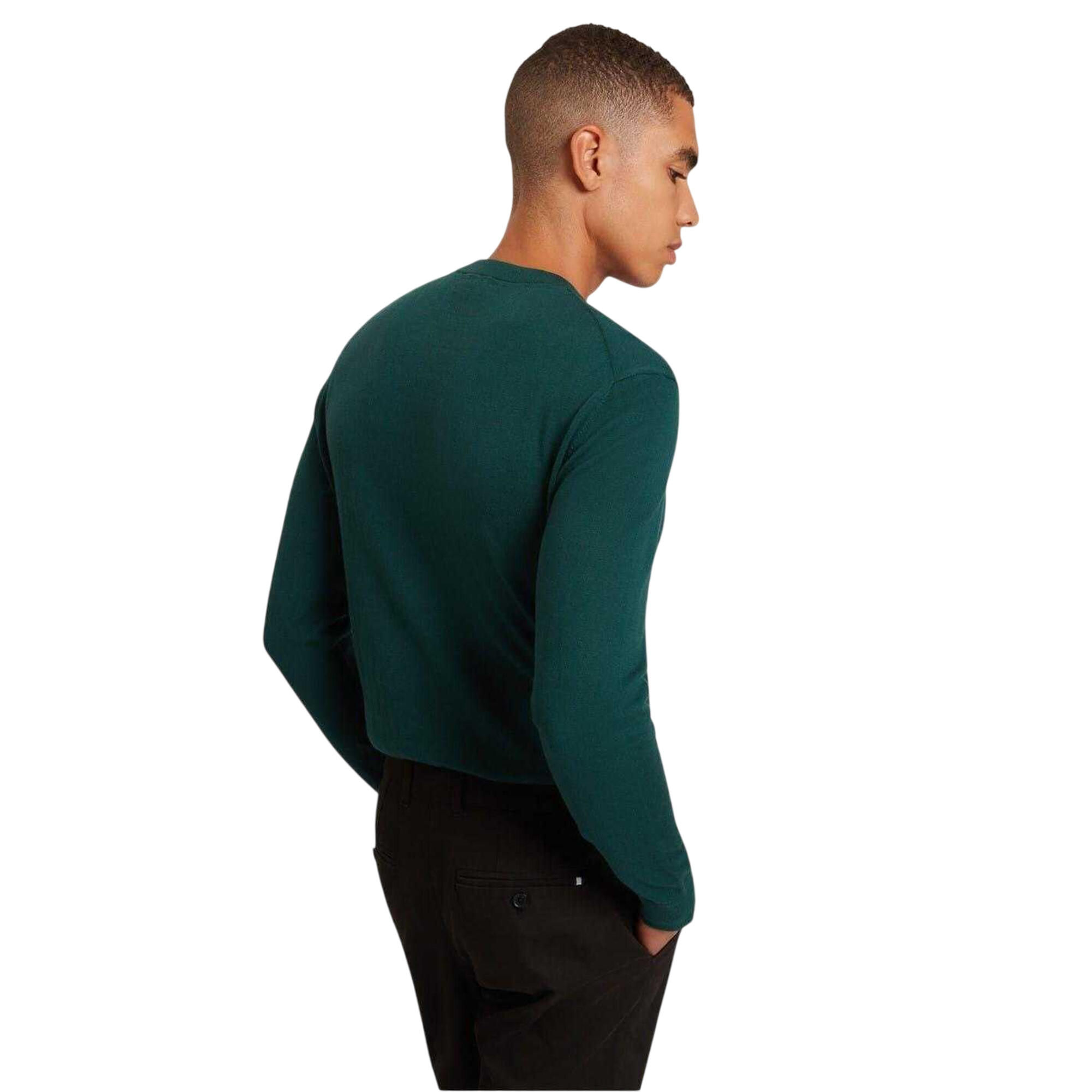 Pullover für , Merinowolle Herren Grün 4/4