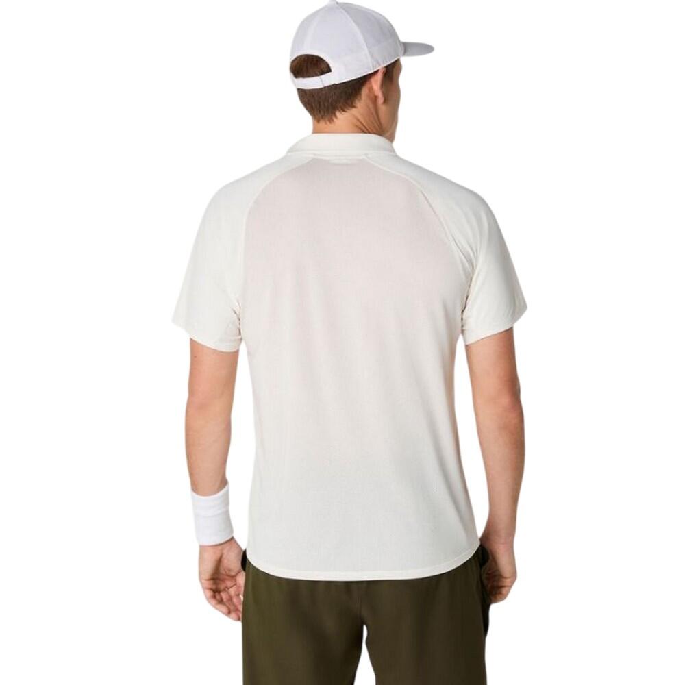 Maglietta Polo Fiammifero Uomo Asics Actibreeze Crema 2/4