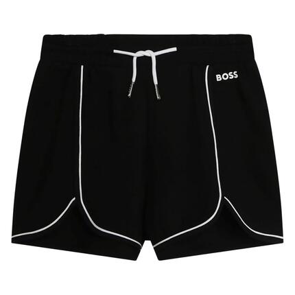 Short De Jogging Motif/style Logo Enfant (Noir)