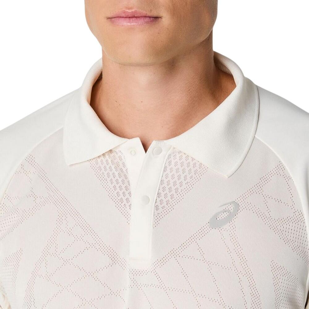 Maglietta Polo Fiammifero Uomo Asics Actibreeze Crema 4/4