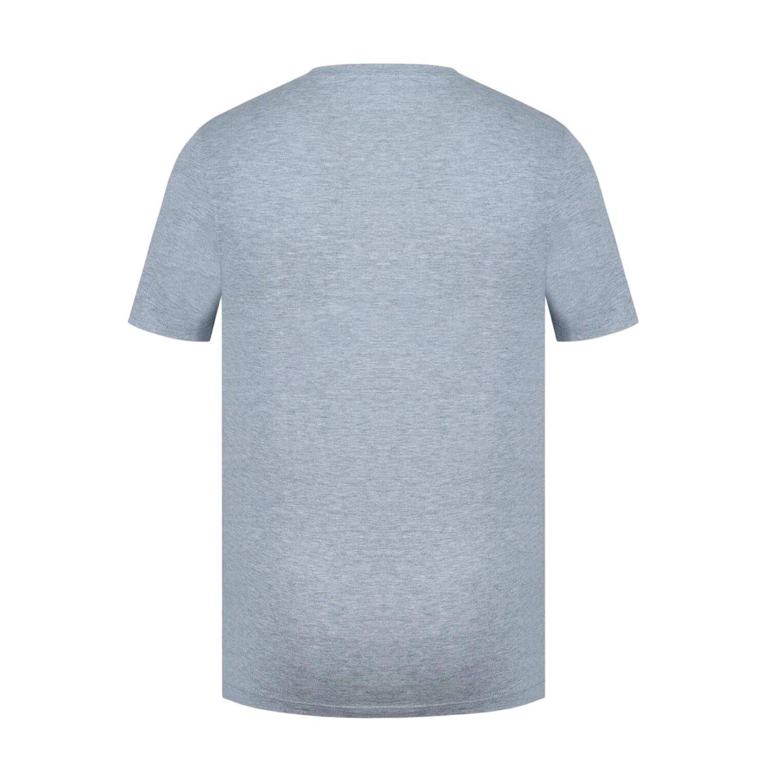 Mens Embroidered Logo Cotton TShirt (Grey Marl) 2/3