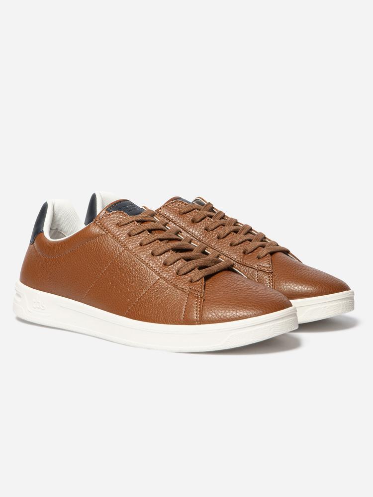 Baskets made in France Homme - FLAUBER Cognac / Marine 4/5