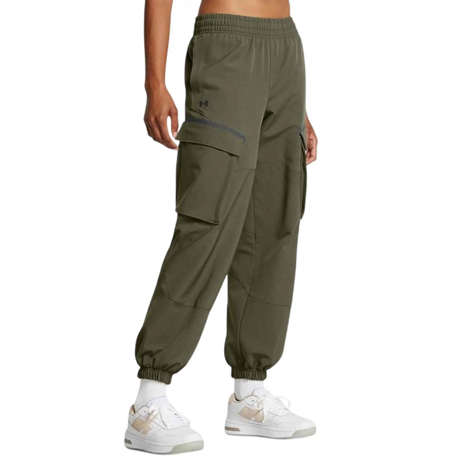 Pantaloni Da Jogging Donna Under Armour Unstoppable Verde 3/6