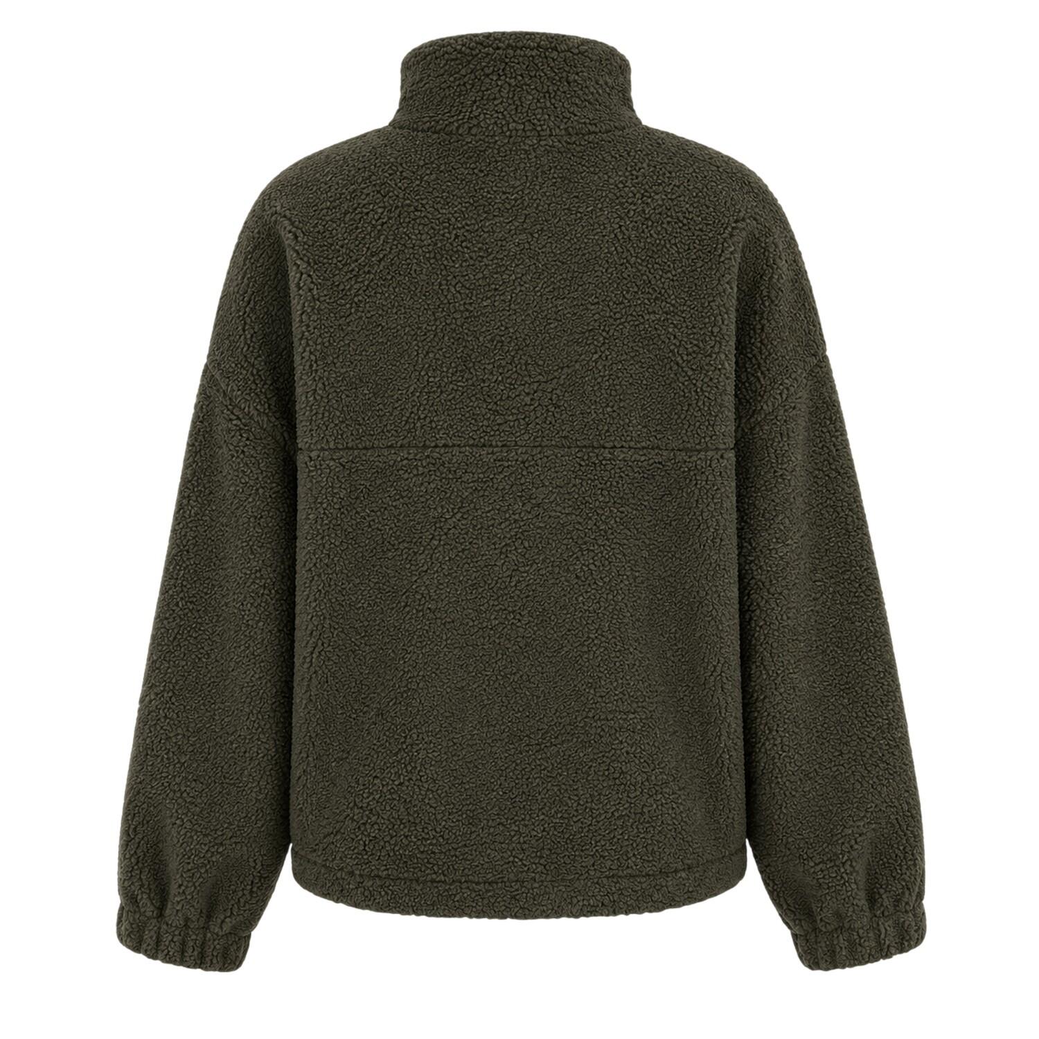 Felpa Pile Cerniera Ad Un Quarto Donna Slazenger Verde Kaki 3/3