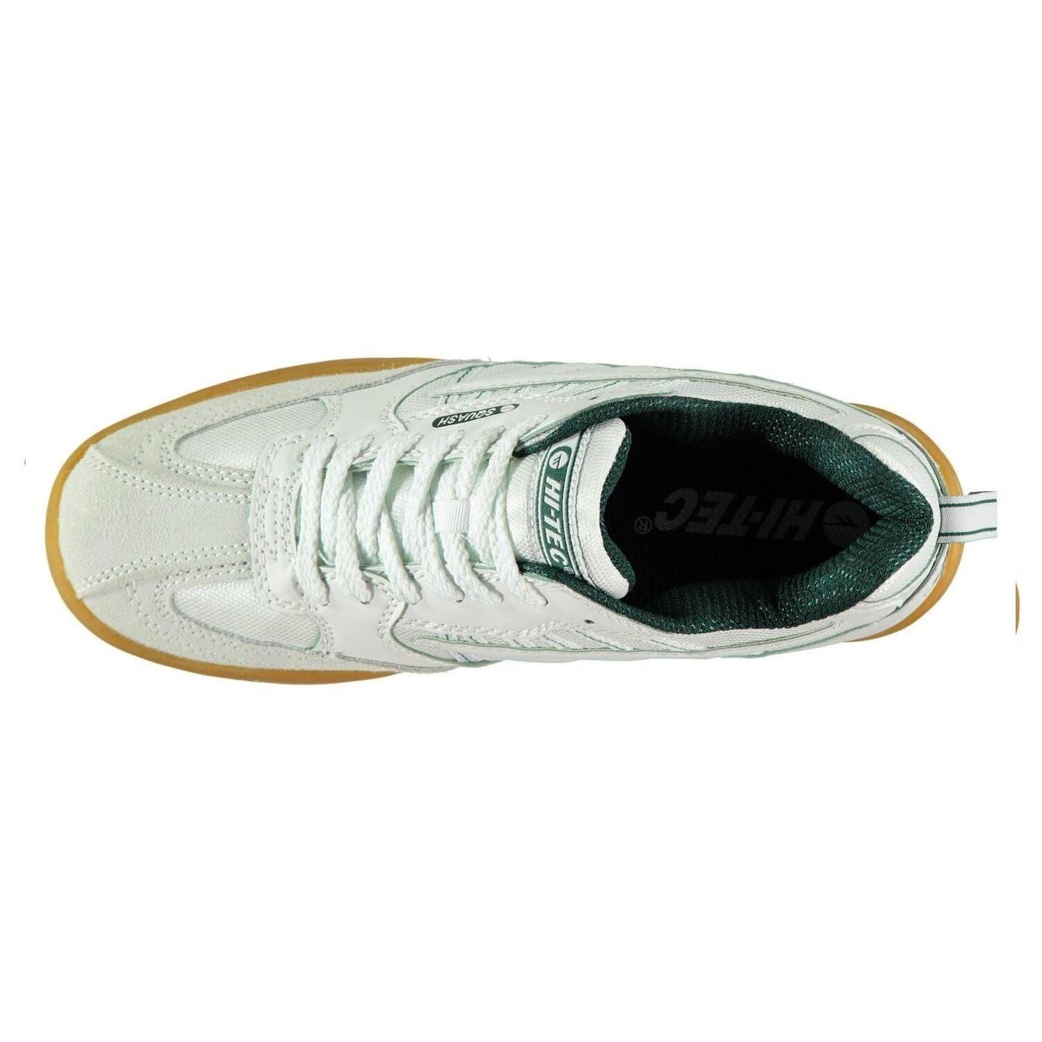 Scarpe Pelle Scamosciata SquashUomo Hi-Tec Bianco Verde 3/4