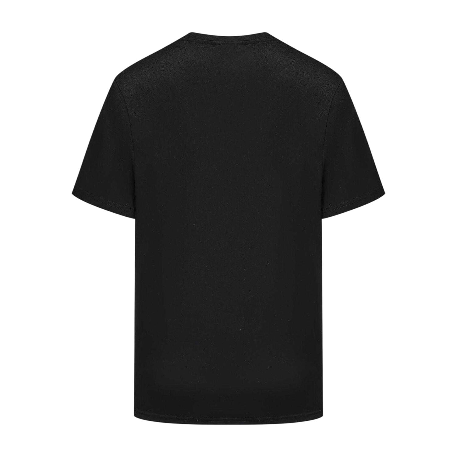 Mens Tech Plain Polyester TShirt (Black) 2/2