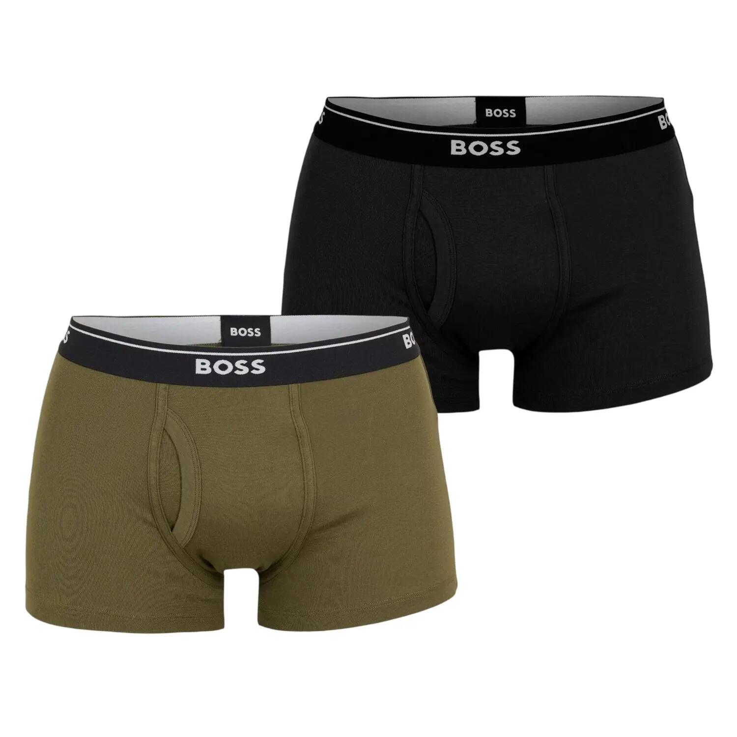 Boxer Logo Uomo Misura Confezione 2 Boss Verde Nero 2/3