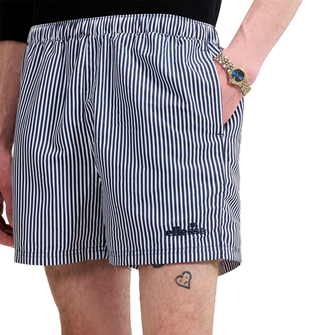 Short De Bain SYLBIO Homme (Blanc / Bleu Marine) 4/4