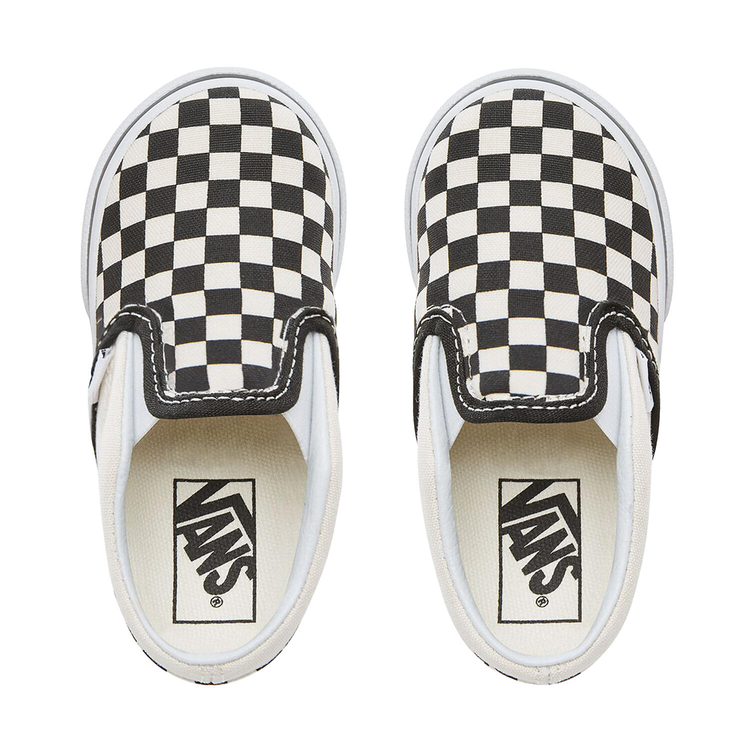 Schuhe für Baby, Zum Anschlüpfen Kinder Schwarz/Weiß 3/4