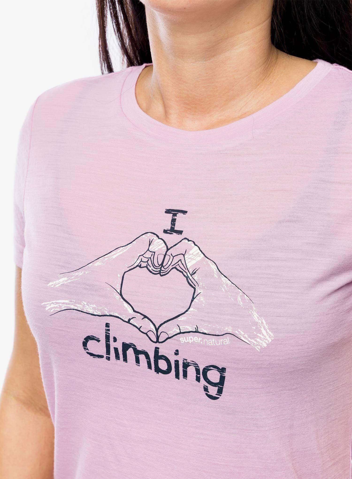Koszulka merino damska Super.natural I Love Climbing Tee 5/6