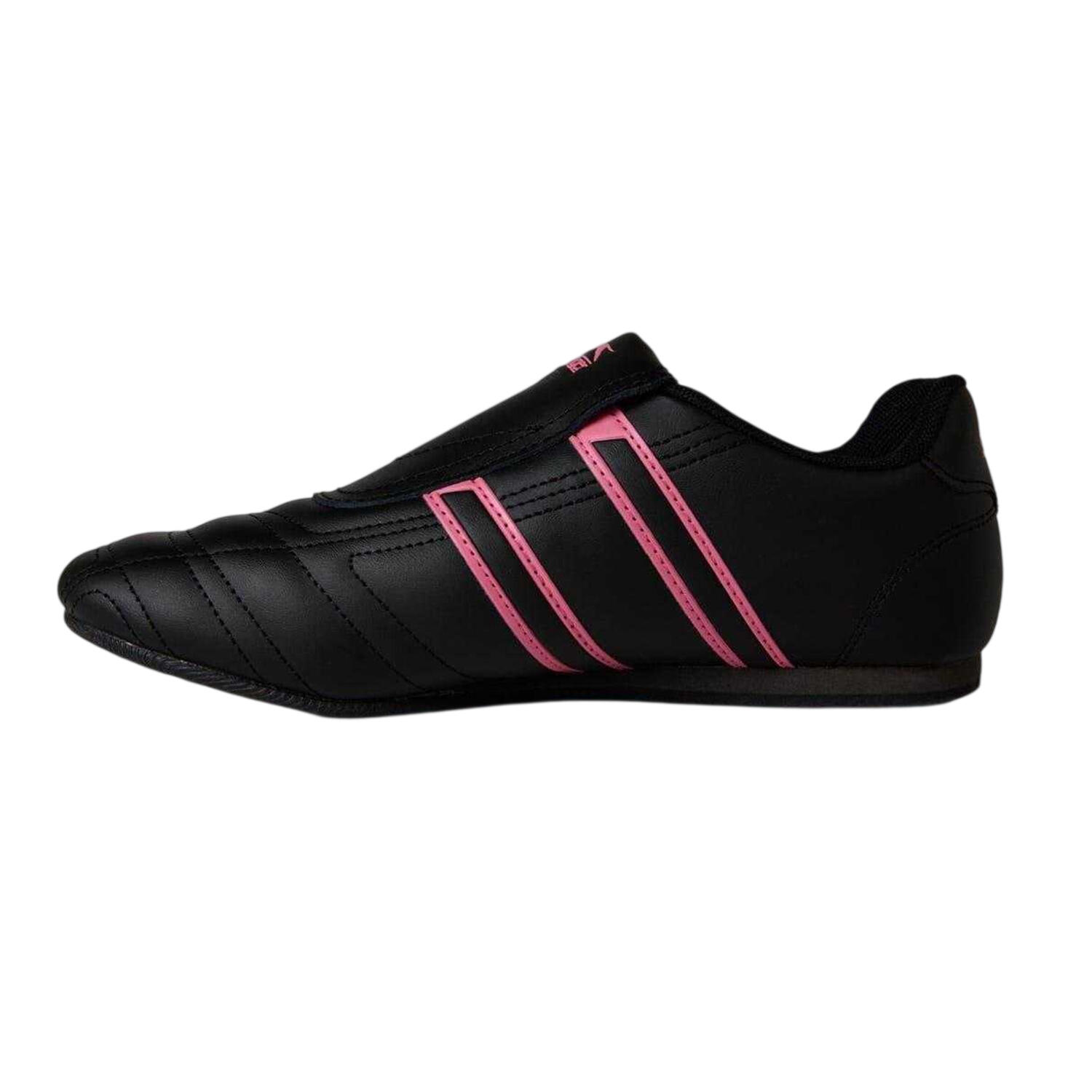 "Warrior" Sneaker für , Leder Damen Schwarz/Kirsche 3/4