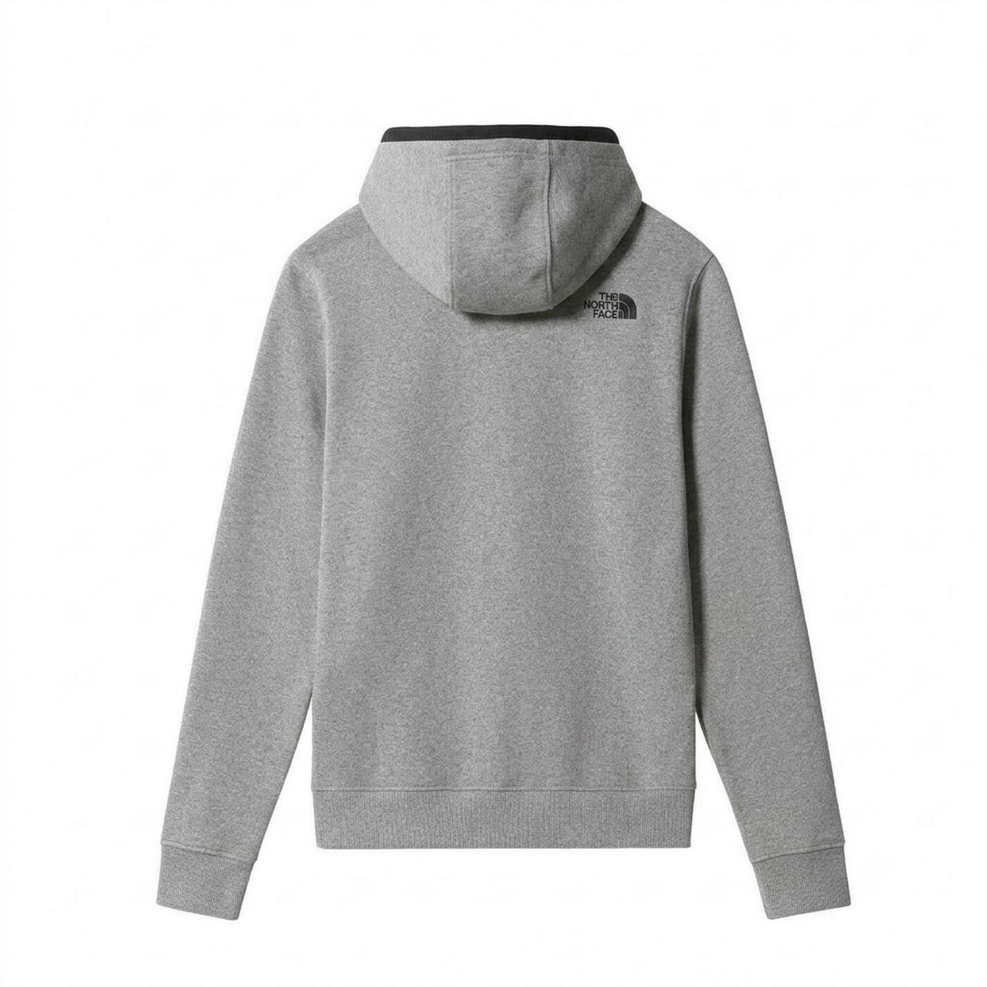 Mens Drew Pull Over Hoodie (Mid Grey) 2/2