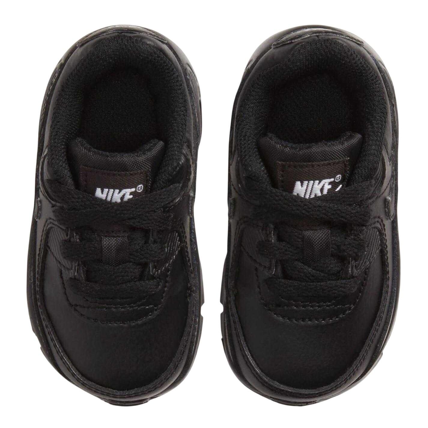 Scarpe Sportive PelleBambini Nike Air Max 90 Triplo Nero 3/4