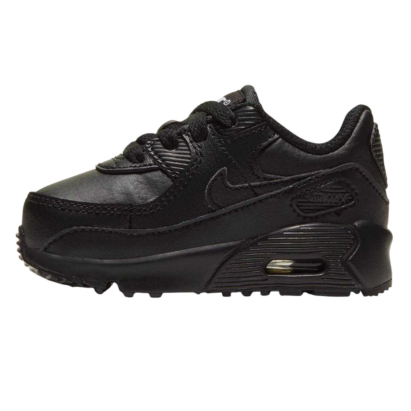 Scarpe Sportive PelleBambini Nike Air Max 90 Triplo Nero 2/4