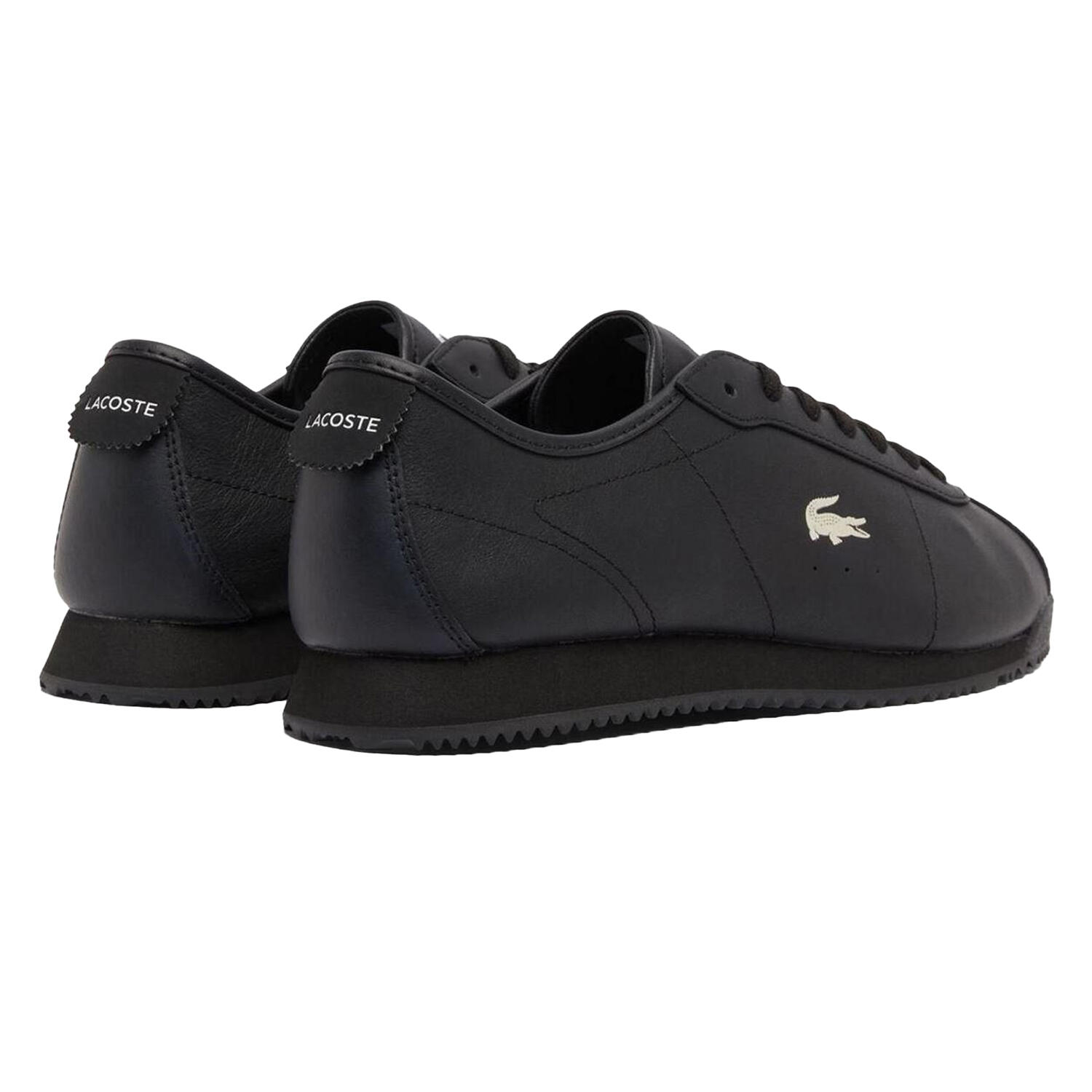 Scarpe Sportive Pelle Basso PiattaUomo Lacoste Club Low Nero 2/4