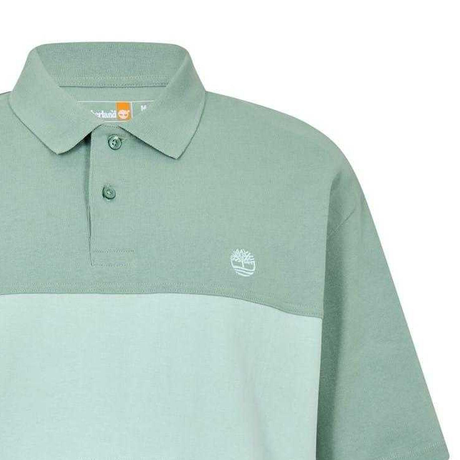 RugbyShirt für , Baumwolle Herren Grüne Bucht/Kameo 2/2