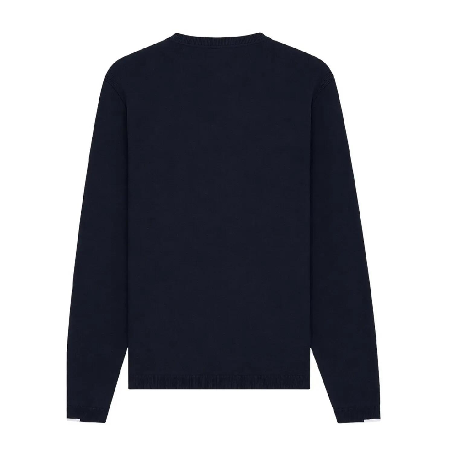 Pull Motif/style Logo Brodé Homme (Bleu Foncé) 2/2