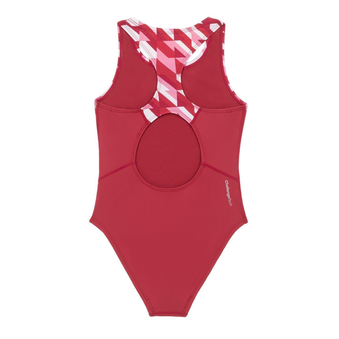 Maillot De Bain 1 Pièce Motif/style Géométrique CHALLENGE TECH Fille (Rose) 2/3