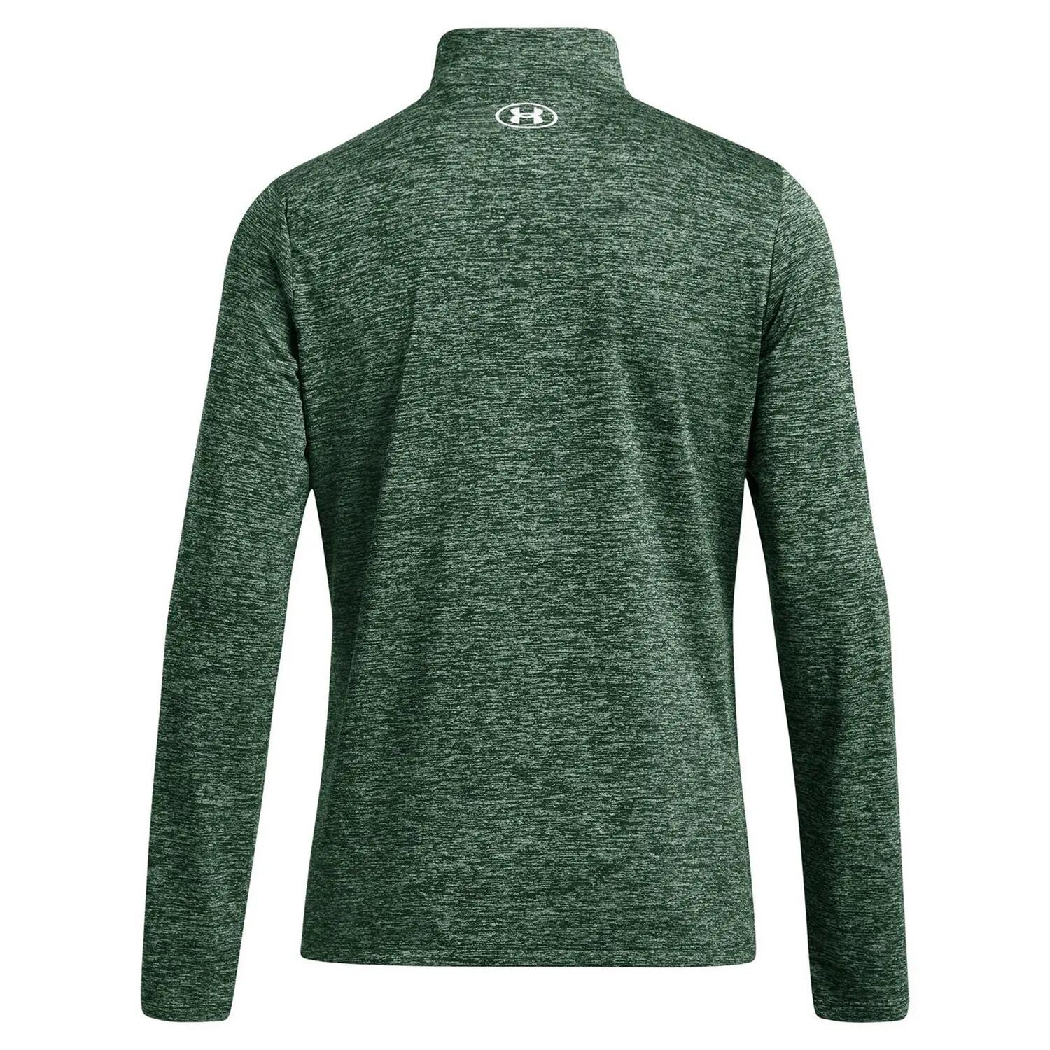 Top Struttura Mezza Cerniera Donna Under Armour Tech Verde Foresta 3/4