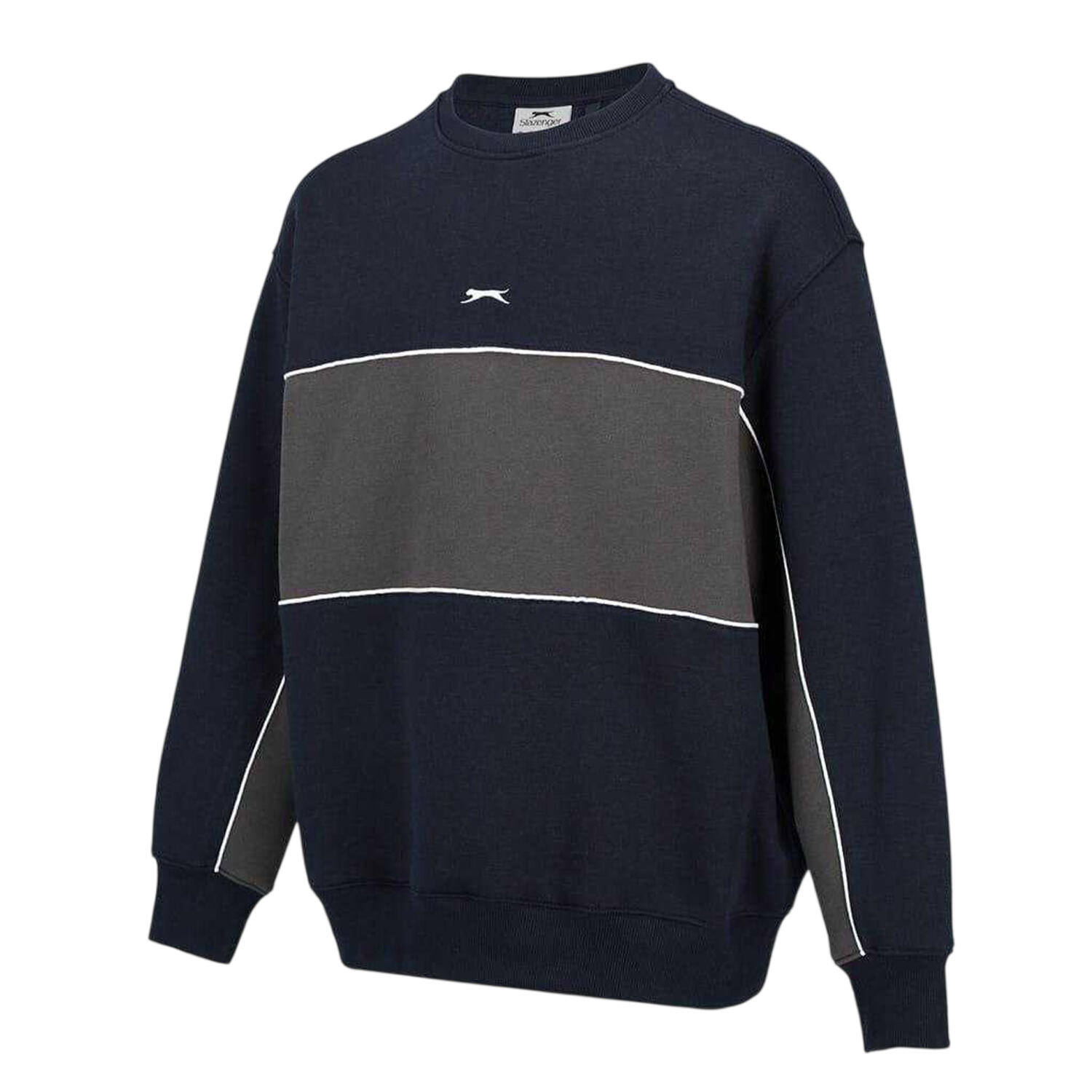 Sweatshirt für , Rundhalsausschnitt, Fleece Herren Marine/Rauch-Grau 3/3