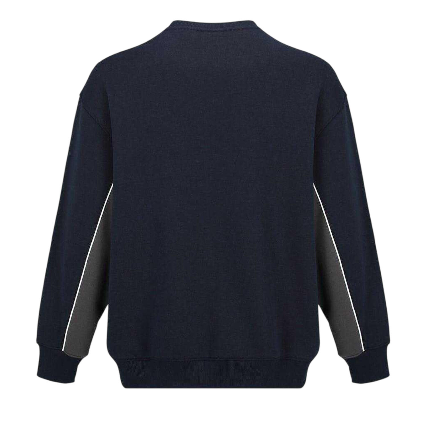 Sweatshirt für , Rundhalsausschnitt, Fleece Herren Marine/Rauch-Grau 2/3