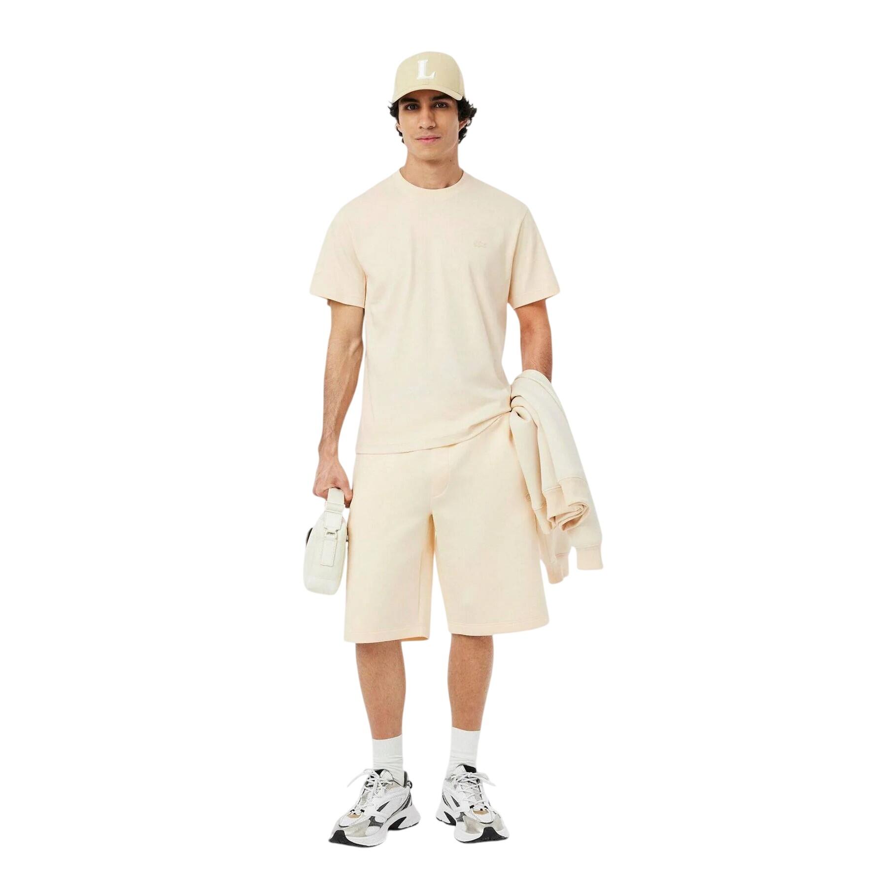 Maglietta Logo Cotone Uomo Lacoste Paris Crema 4/4