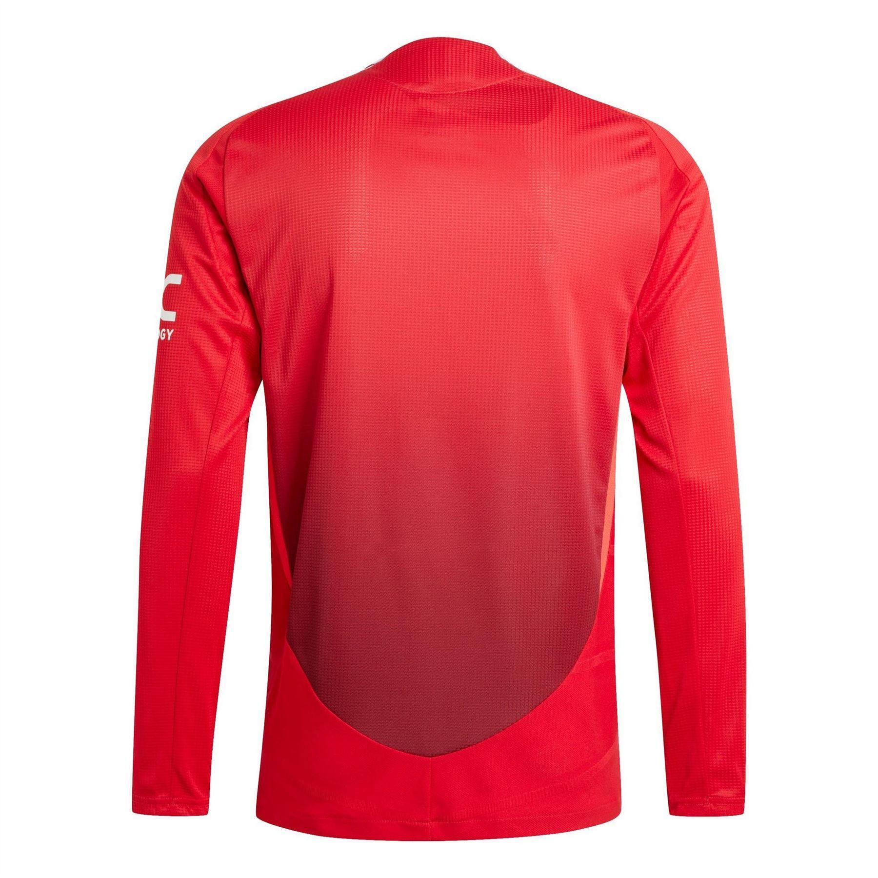 Fußballtrikot für , Langärmlig Herren Rot 3/5
