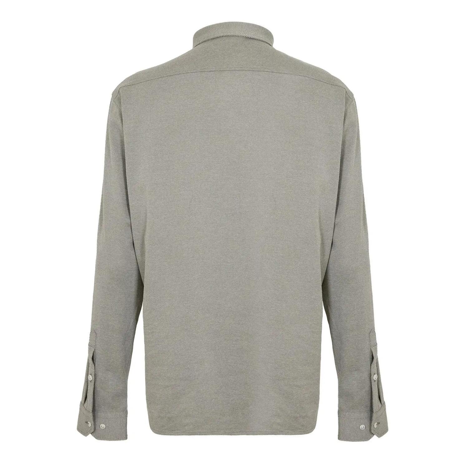Mens Motion Logo Cotton Shirt (Dark Beige) 3/4