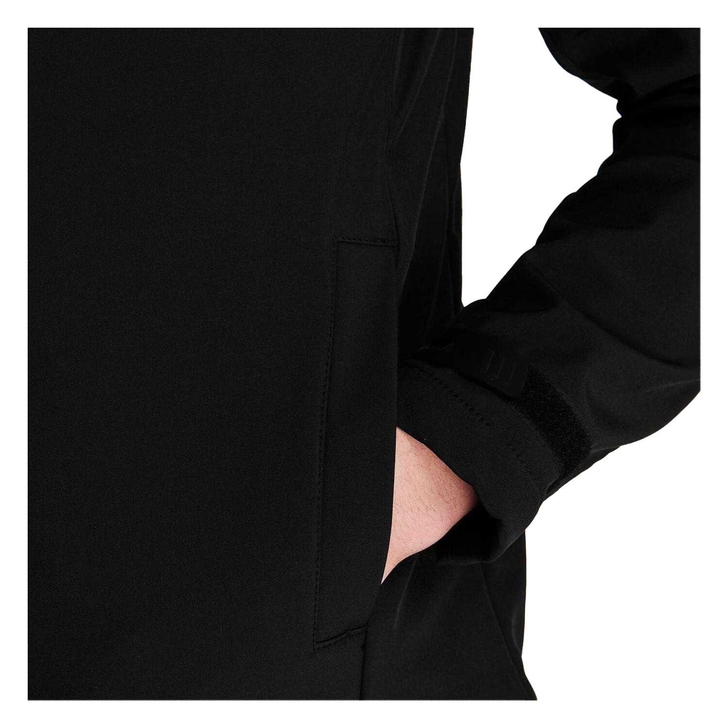 Mens Logo Polyester Full Zip Hoodie (Deep Black) 4/5