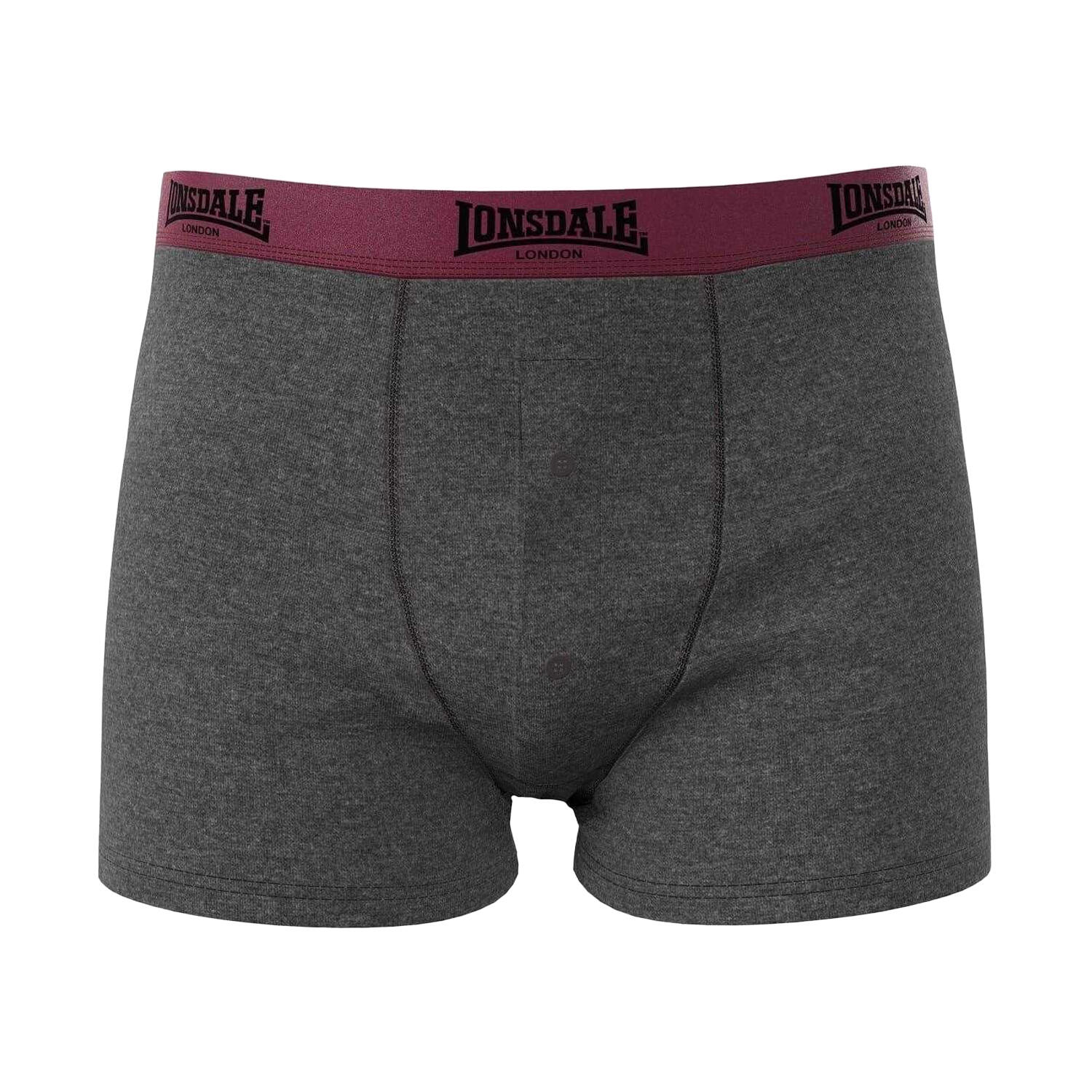 Boxershorts für (2erPack) Herren Rostfarben/Holzkohle 3/4